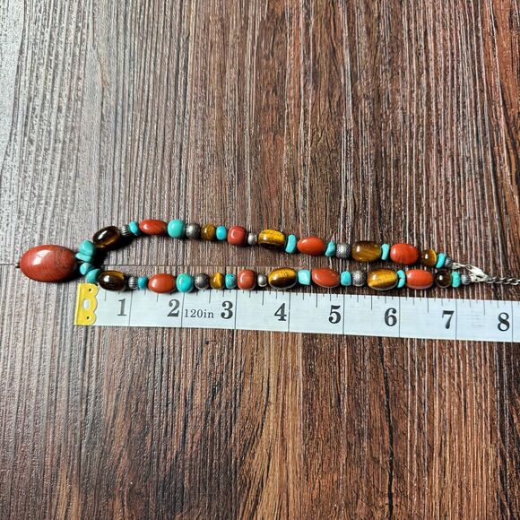 Vintage Carnelian Gemstone Necklace by Carolyn Pollack Sterling Silver Southwest - Picture 13 of 14